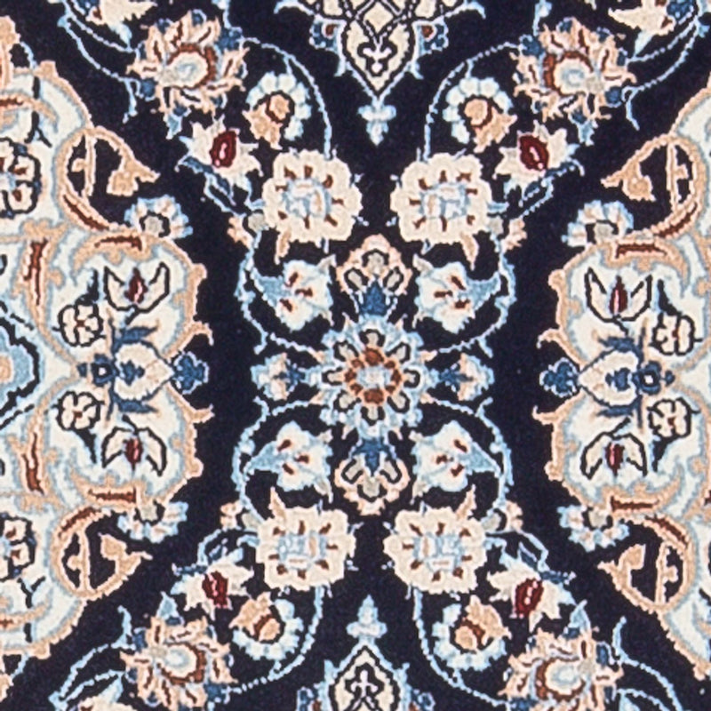 Tapis de couloir Tapis persan - Nain - Premium - 150 x 50 cm - bleu foncé