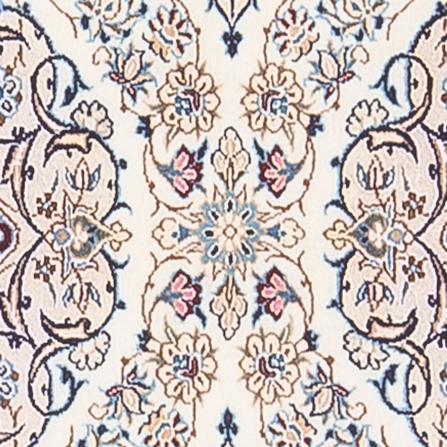 Tapis de couloir Tapis persan - Nain - Premium - 156 x 48 cm - crème