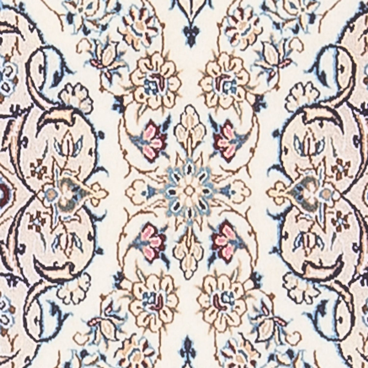 Tapis de couloir Tapis persan - Nain - Premium - 156 x 48 cm - crème