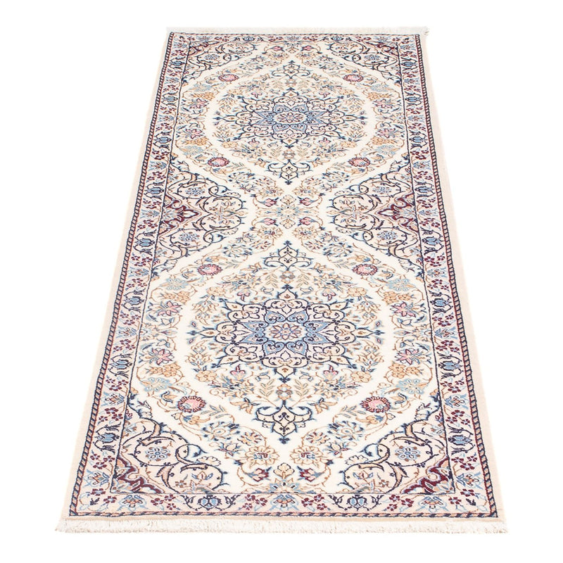 Tapis de couloir Tapis persan - Nain - Premium - 156 x 48 cm - crème