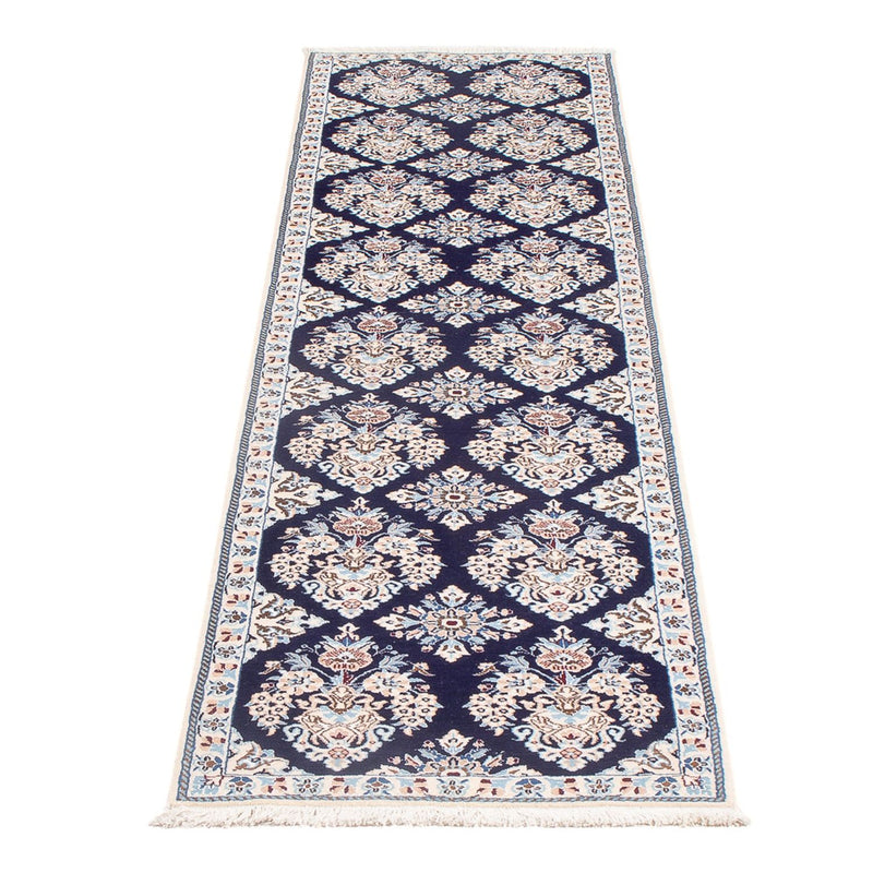 Tapis de couloir Tapis persan - Nain - Premium - 210 x 48 cm - bleu foncé