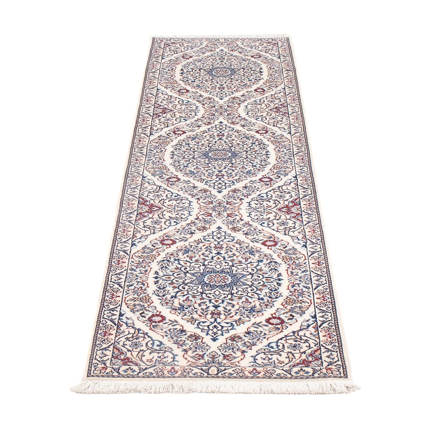 Tapis de couloir Tapis persan - Nain - Premium - 209 x 49 cm - beige foncé
