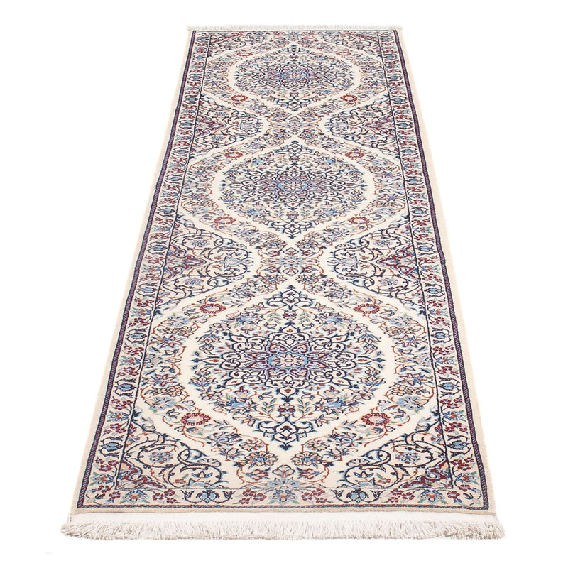 Tapis de couloir Tapis persan - Nain - Premium - 220 x 57 cm - beige foncé