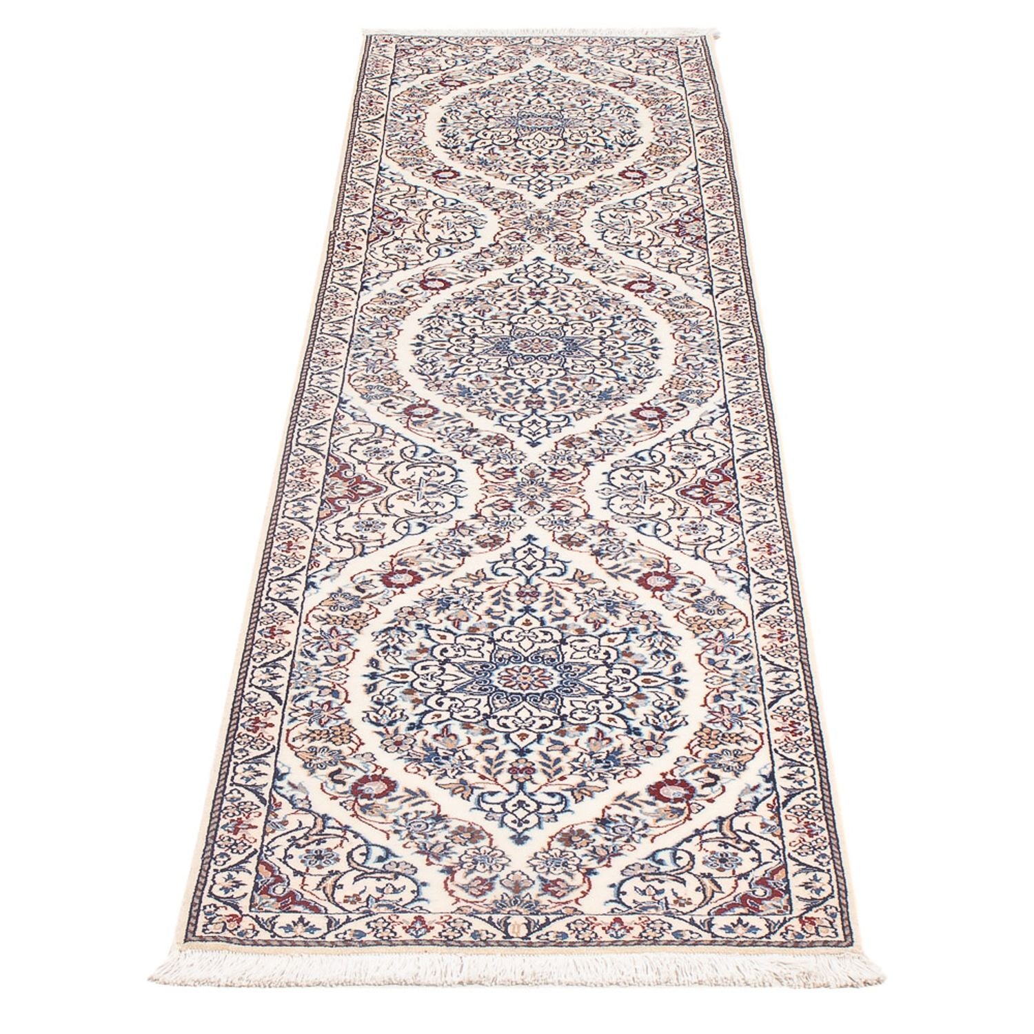 Tapis de couloir Tapis persan - Nain - Premium - 208 x 49 cm - beige foncé