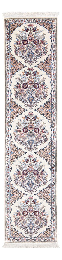 Tapis de couloir Tapis persan - Nain - Premium - 204 x 50 cm - crème