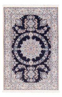 Tapis persan - Nain - Premium - 147 x 100 cm - bleu foncé