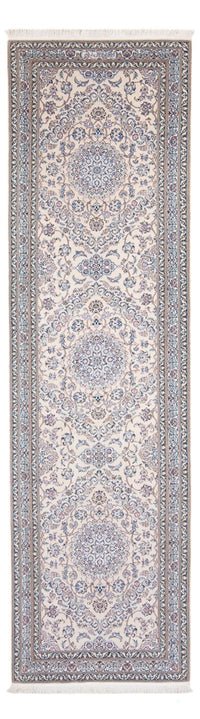 Tapis de couloir Tapis persan - Nain - Premium - 315 x 91 cm - gris