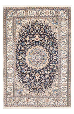 Tapis persan - Nain - Premium - 202 x 129 cm - bleu foncé