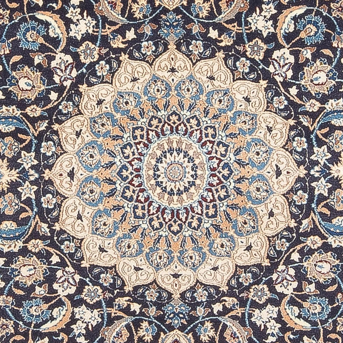 Tapis persan - Nain - Premium - 202 x 129 cm - bleu foncé