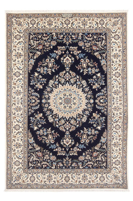 Tapis persan - Nain - Premium - 205 x 135 cm - bleu foncé
