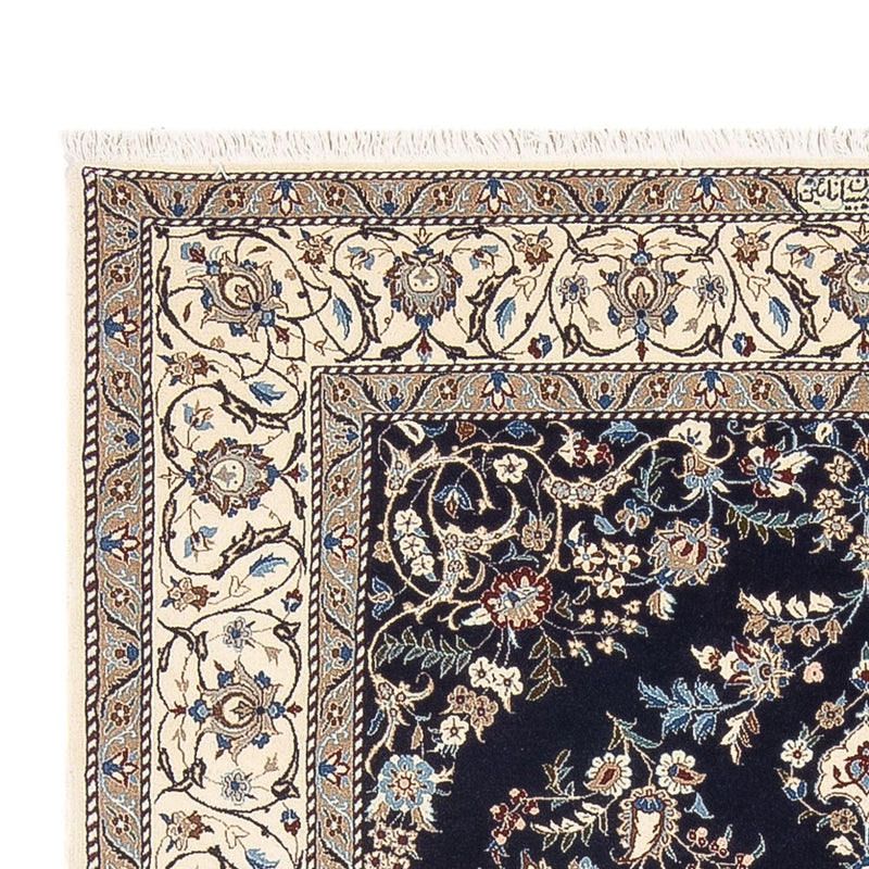 Tapis persan - Nain - Premium - 205 x 135 cm - bleu foncé