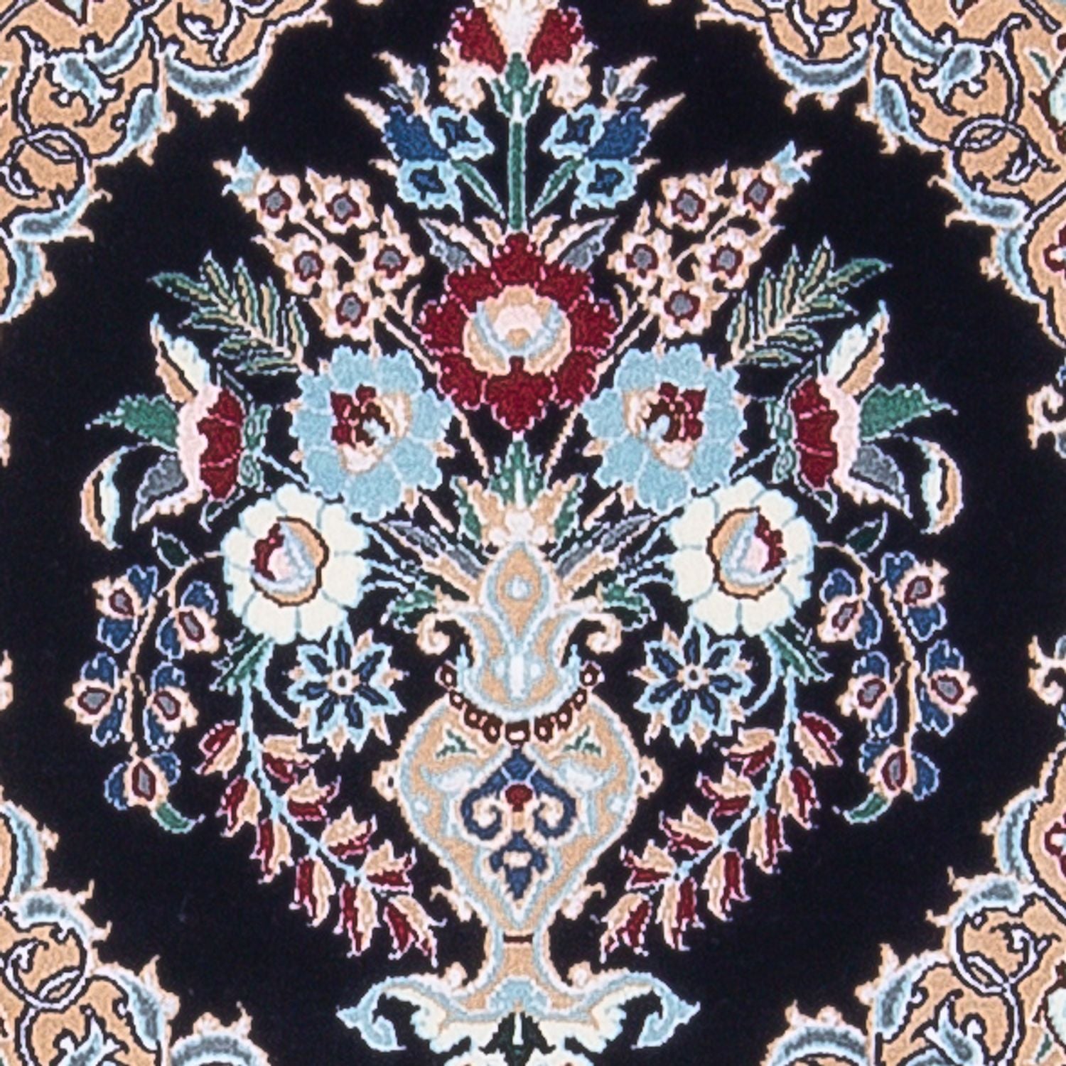 Tapis de couloir Tapis persan - Nain - Premium - 227 x 48 cm - bleu foncé