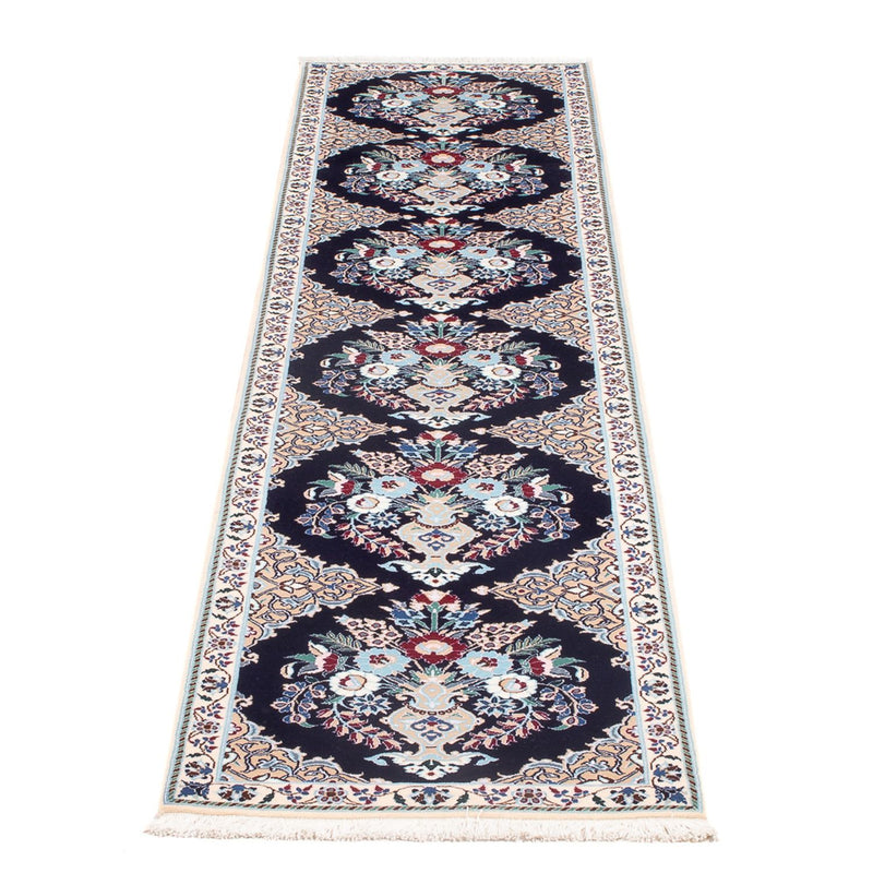Tapis de couloir Tapis persan - Nain - Premium - 227 x 48 cm - bleu foncé