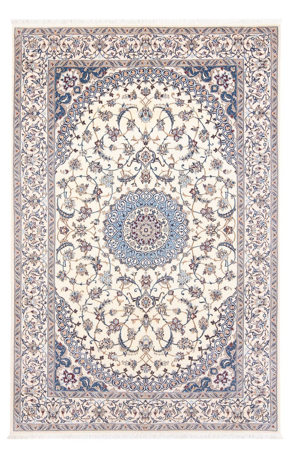 Tapis persan - Nain - Premium - 211 x 130 cm - crème