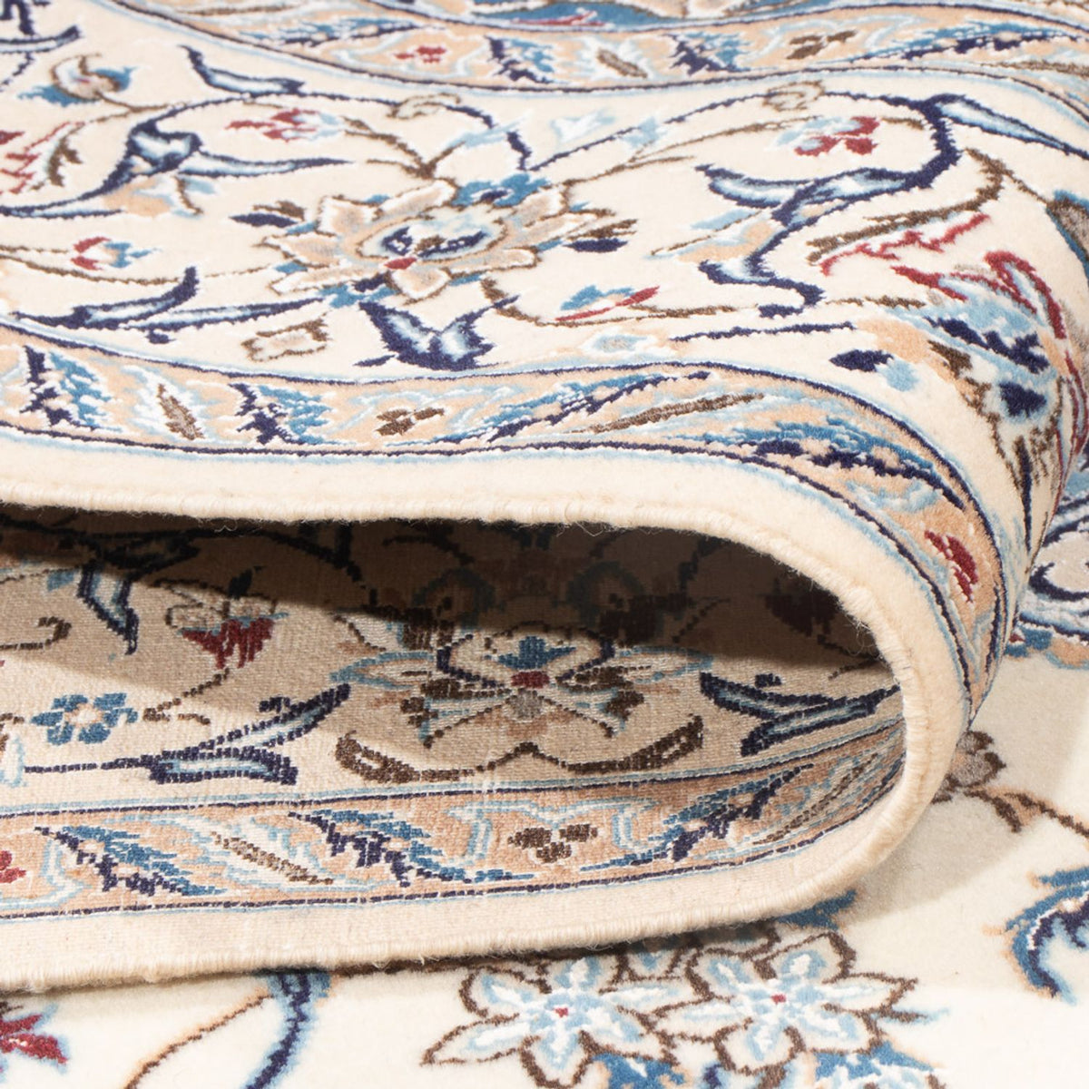 Tapis persan - Nain - Premium - 211 x 130 cm - crème