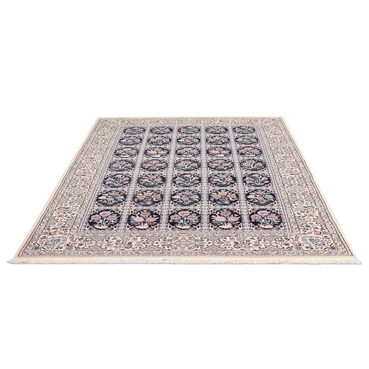 Tapis persan - Nain - Premium - 220 x 148 cm - bleu foncé