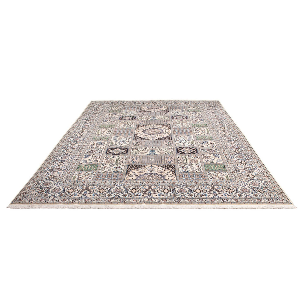 Tapis persan - Nain - Premium - 305 x 208 cm - gris clair