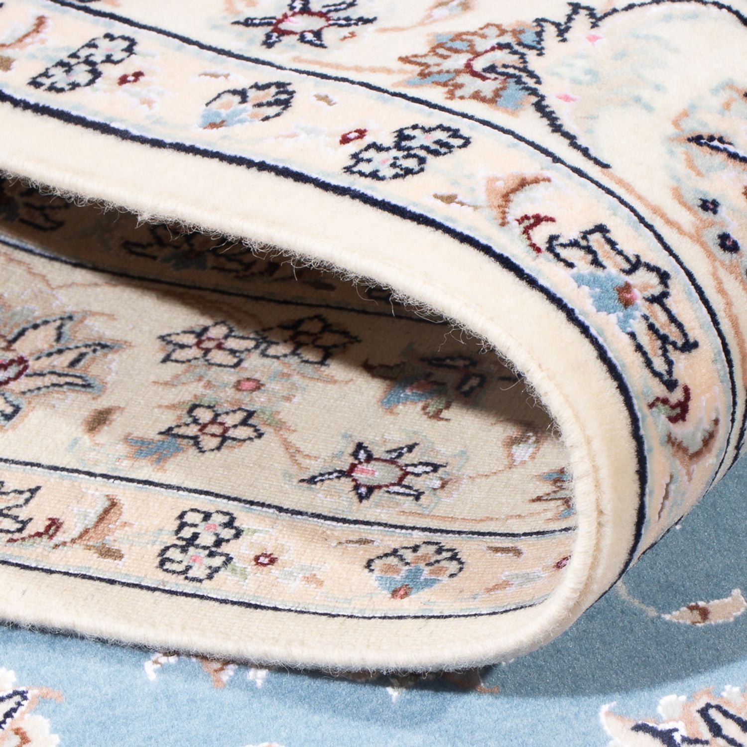 Tapis persan - Nain - Premium - 160 x 108 cm - bleu