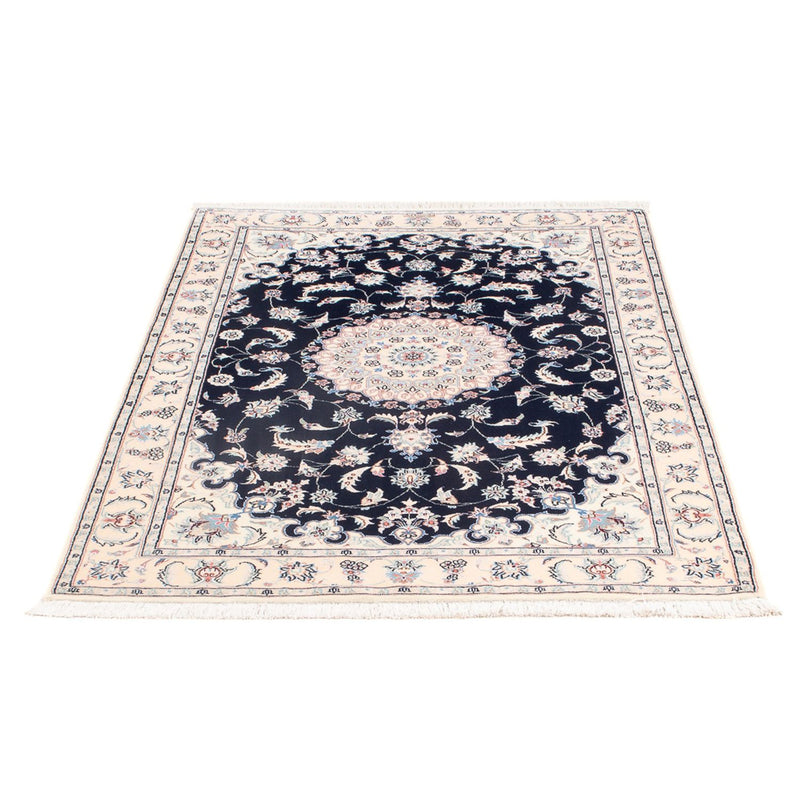 Tapis persan - Nain - Premium - 141 x 93 cm - bleu foncé