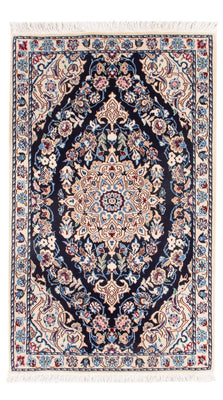 Tapis persan - Nain - Premium - 83 x 48 cm - bleu foncé