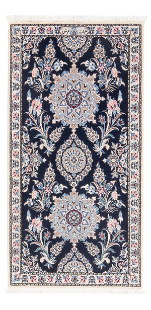 Tapis persan - Nain - Premium - 112 x 57 cm - bleu foncé