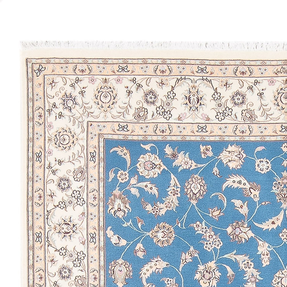 Tapis persan - Nain - Premium - 210 x 151 cm - bleu