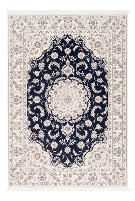 Tapis persan - Nain - Premium - 160 x 110 cm - bleu foncé