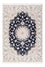 Tapis persan - Nain - Premium - 160 x 110 cm - bleu foncé