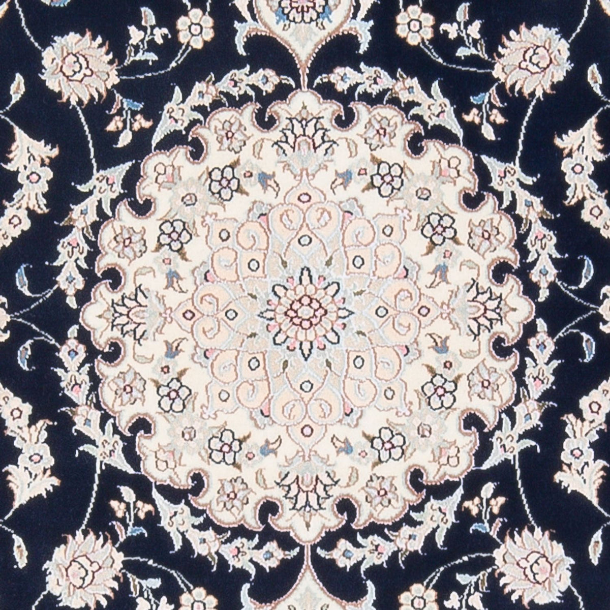 Tapis persan - Nain - Premium - 160 x 110 cm - bleu foncé