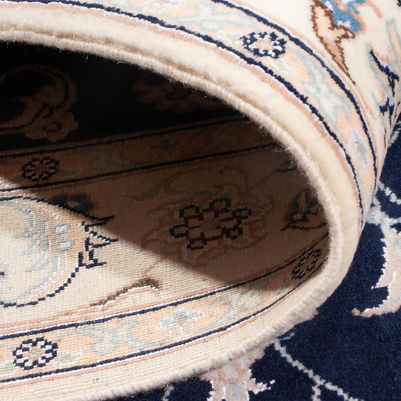 Tapis persan - Nain - Premium - 120 x 81 cm - bleu foncé