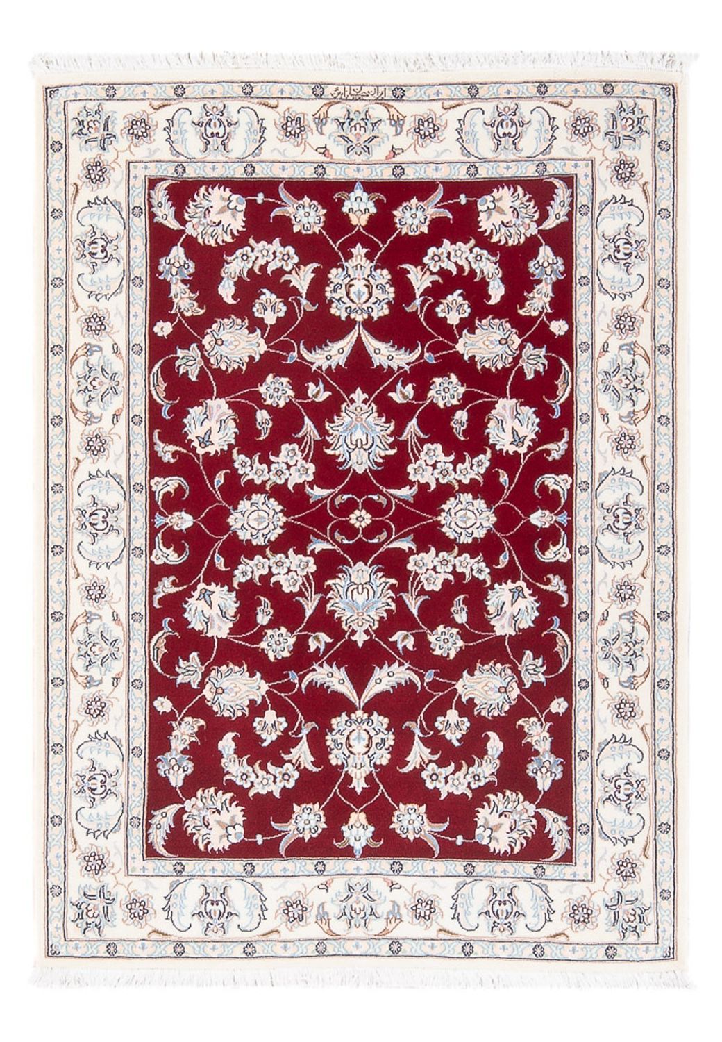 Tapis persan - Nain - Premium - 122 x 82 cm - rouge