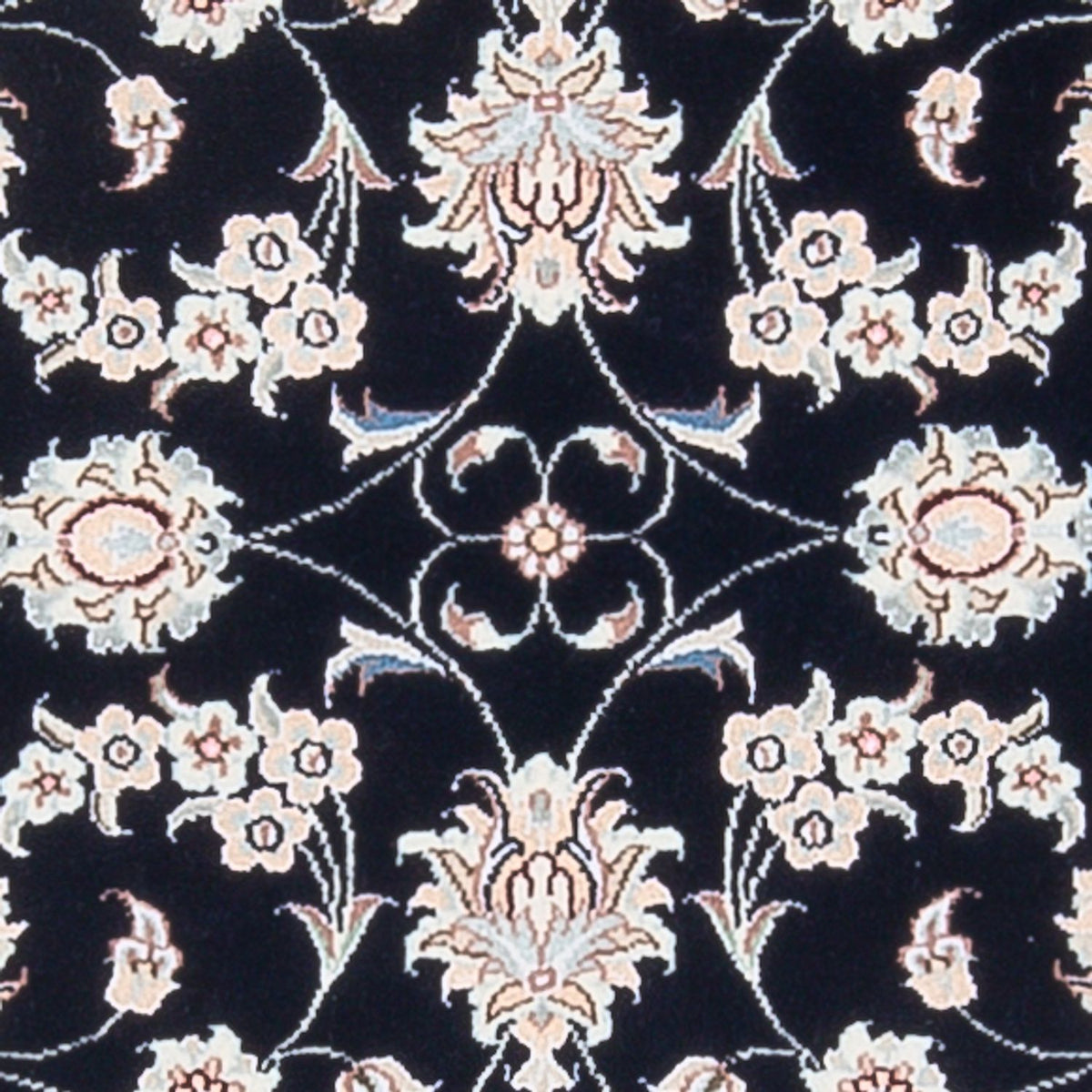 Tapis persan - Nain - Premium - 123 x 81 cm - bleu foncé