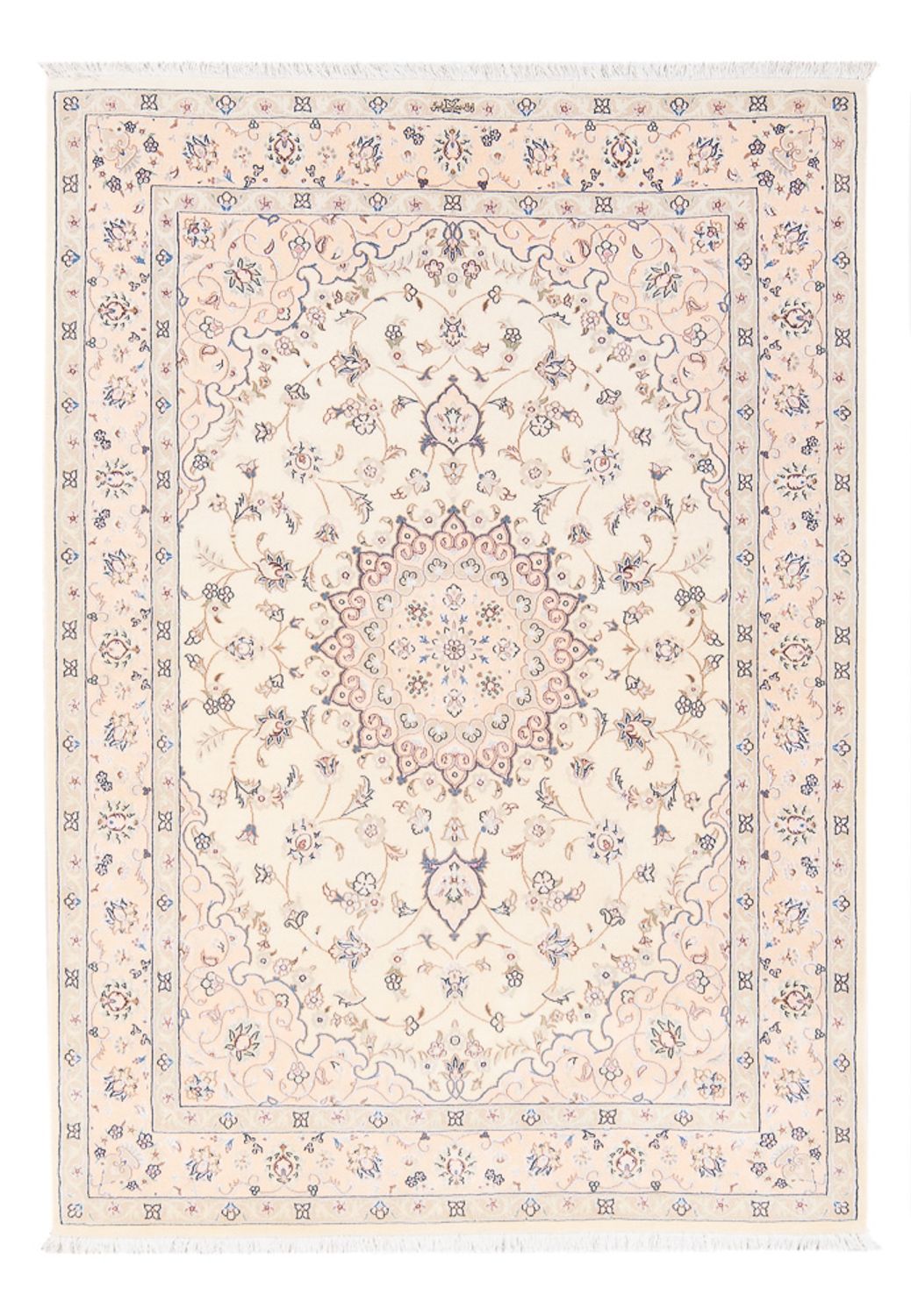 Tapis persan - Nain - Premium - 163 x 108 cm - crème