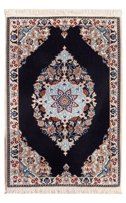 Tapis persan - Nain - Premium - 75 x 50 cm - bleu foncé
