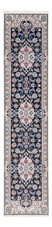 Tapis de couloir Tapis persan - Nain - Premium - 197 x 48 cm - bleu foncé