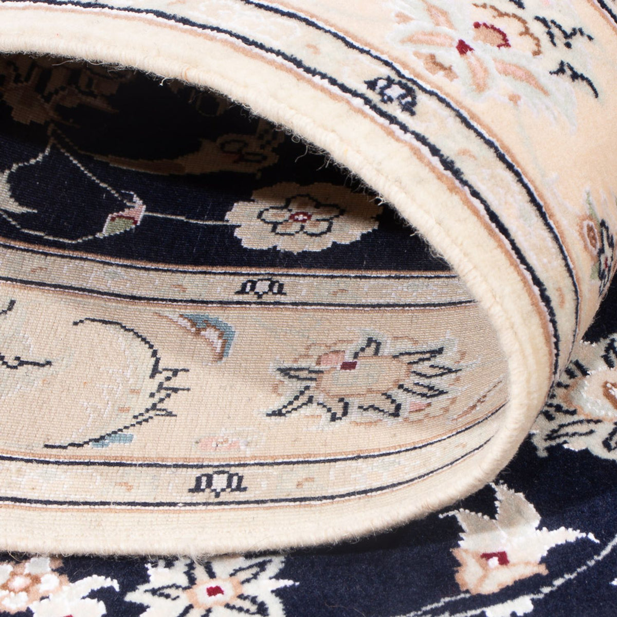 Tapis persan - Nain - Premium - 144 x 90 cm - bleu foncé