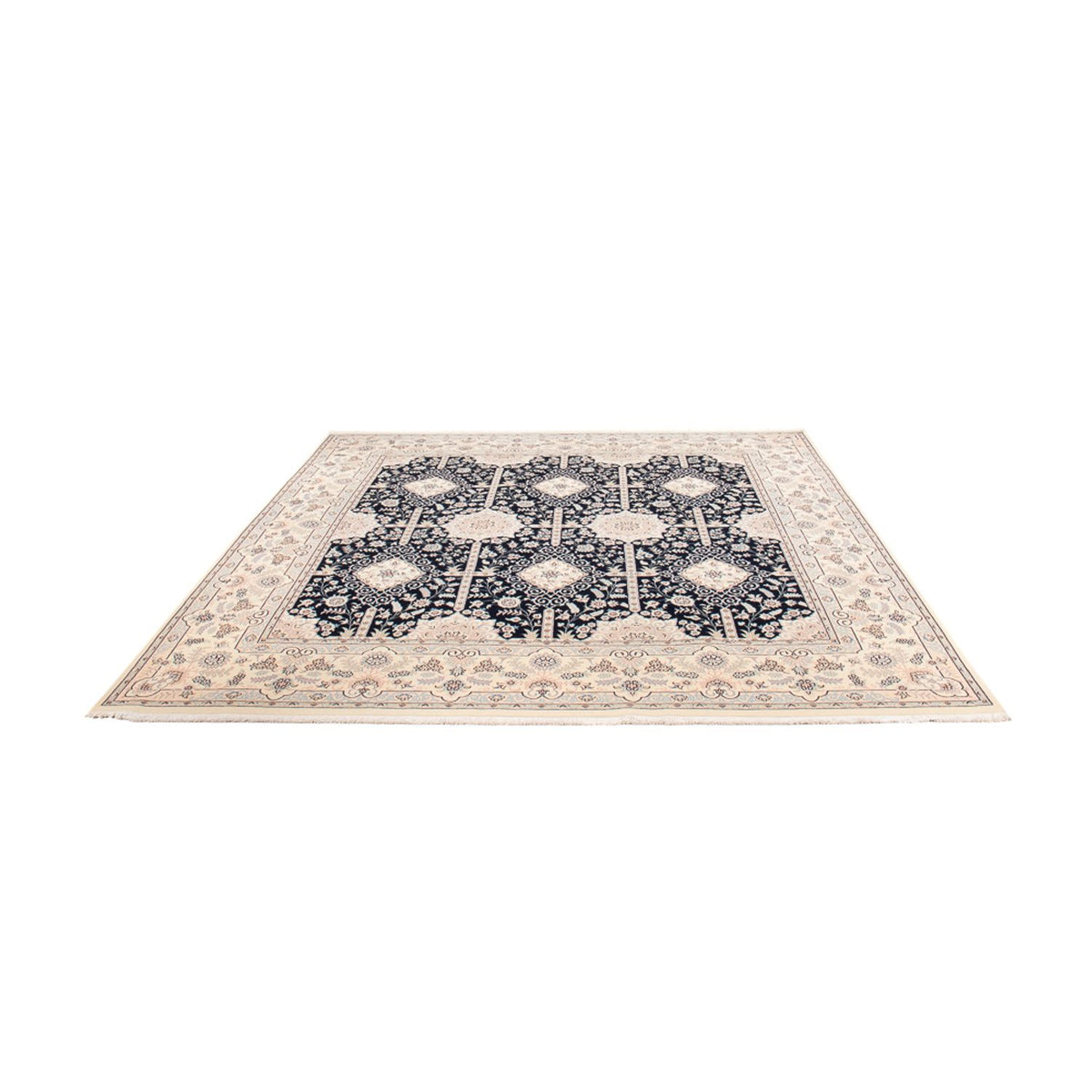 Tapis persan - Nain - 263 x 245 cm - bleu foncé