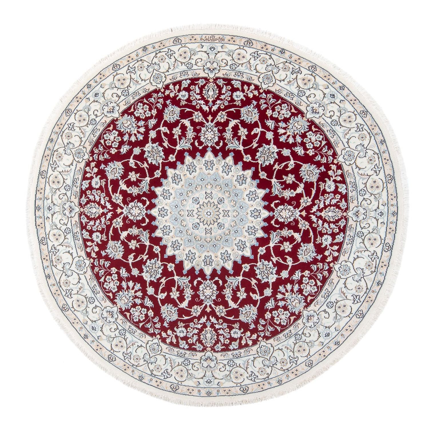 Tapis persan - Nain - Premium ronde  - 150 x 150 cm - rouge