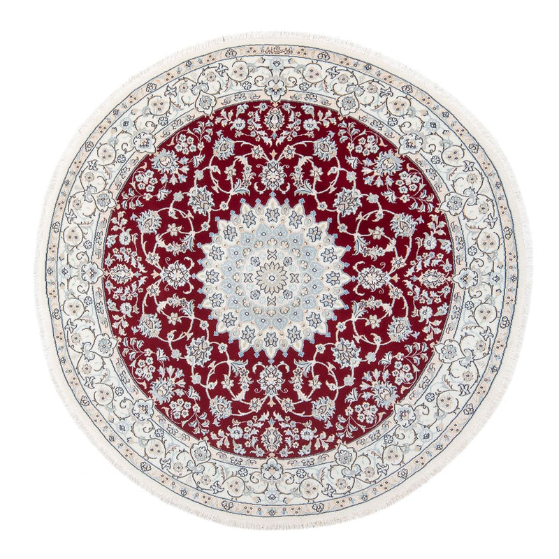 Tapis persan - Nain - Premium ronde  - 150 x 150 cm - rouge