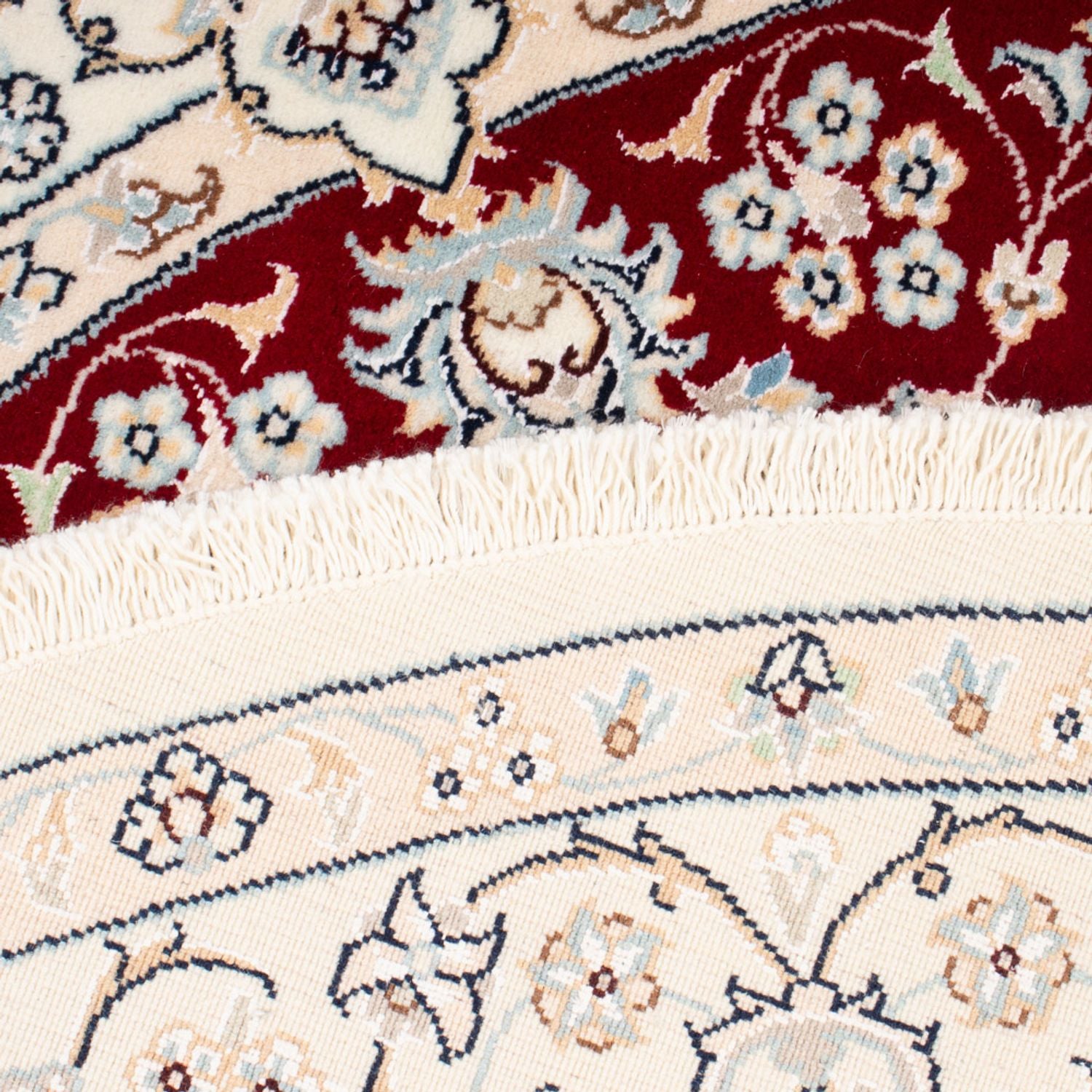 Tapis persan - Nain - Premium ronde  - 150 x 150 cm - rouge