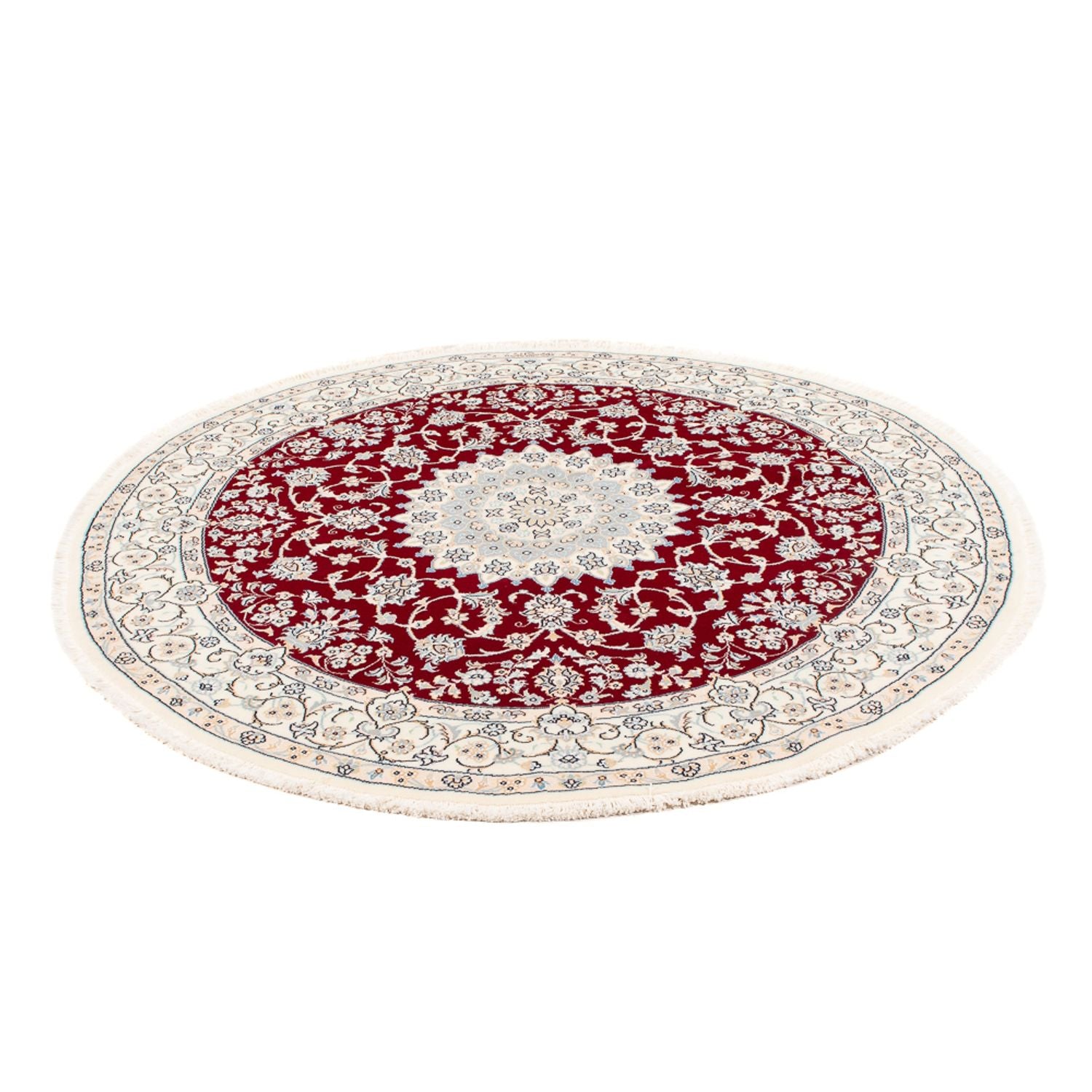 Tapis persan - Nain - Premium ronde  - 150 x 150 cm - rouge