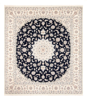 Tapis persan - Nain - 261 x 223 cm - bleu foncé