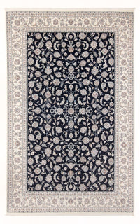 Tapis persan - Nain - Premium - 295 x 197 cm - bleu foncé