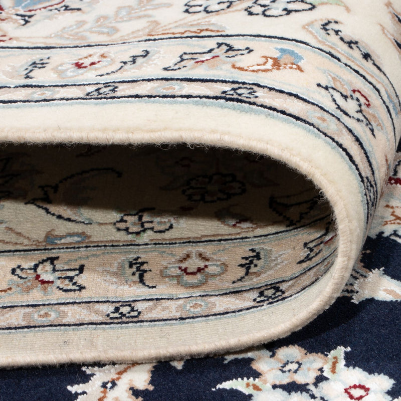 Tapis persan - Nain - Premium - 295 x 197 cm - bleu foncé