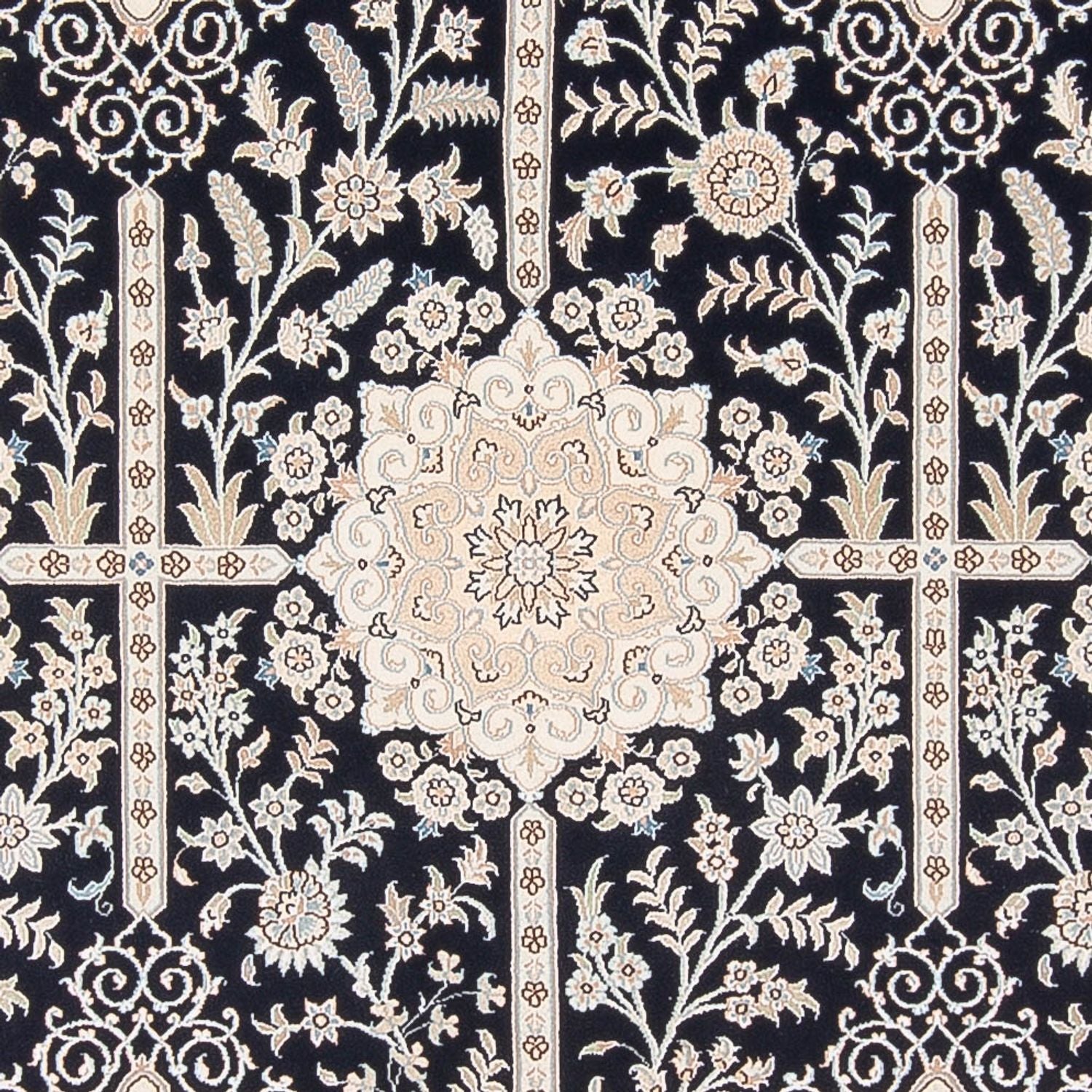 Tapis persan - Nain - Premium - 294 x 198 cm - bleu foncé