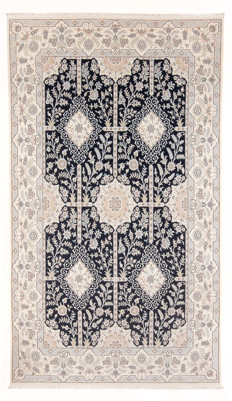 Tapis persan - Nain - Premium - 312 x 202 cm - bleu foncé