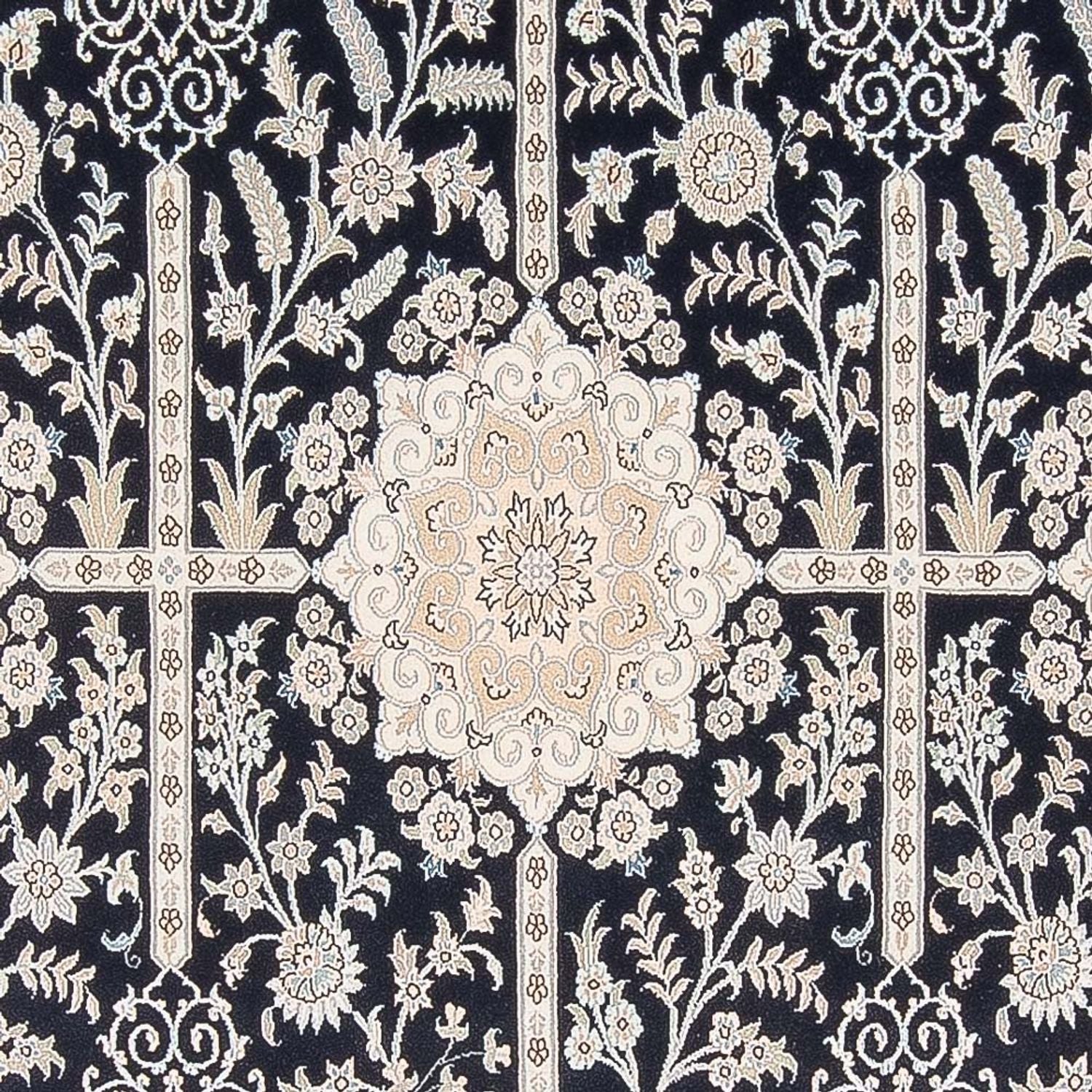 Tapis persan - Nain - Premium - 312 x 202 cm - bleu foncé