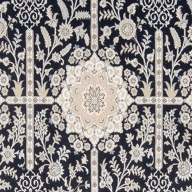 Tapis persan - Nain - Premium - 312 x 202 cm - bleu foncé