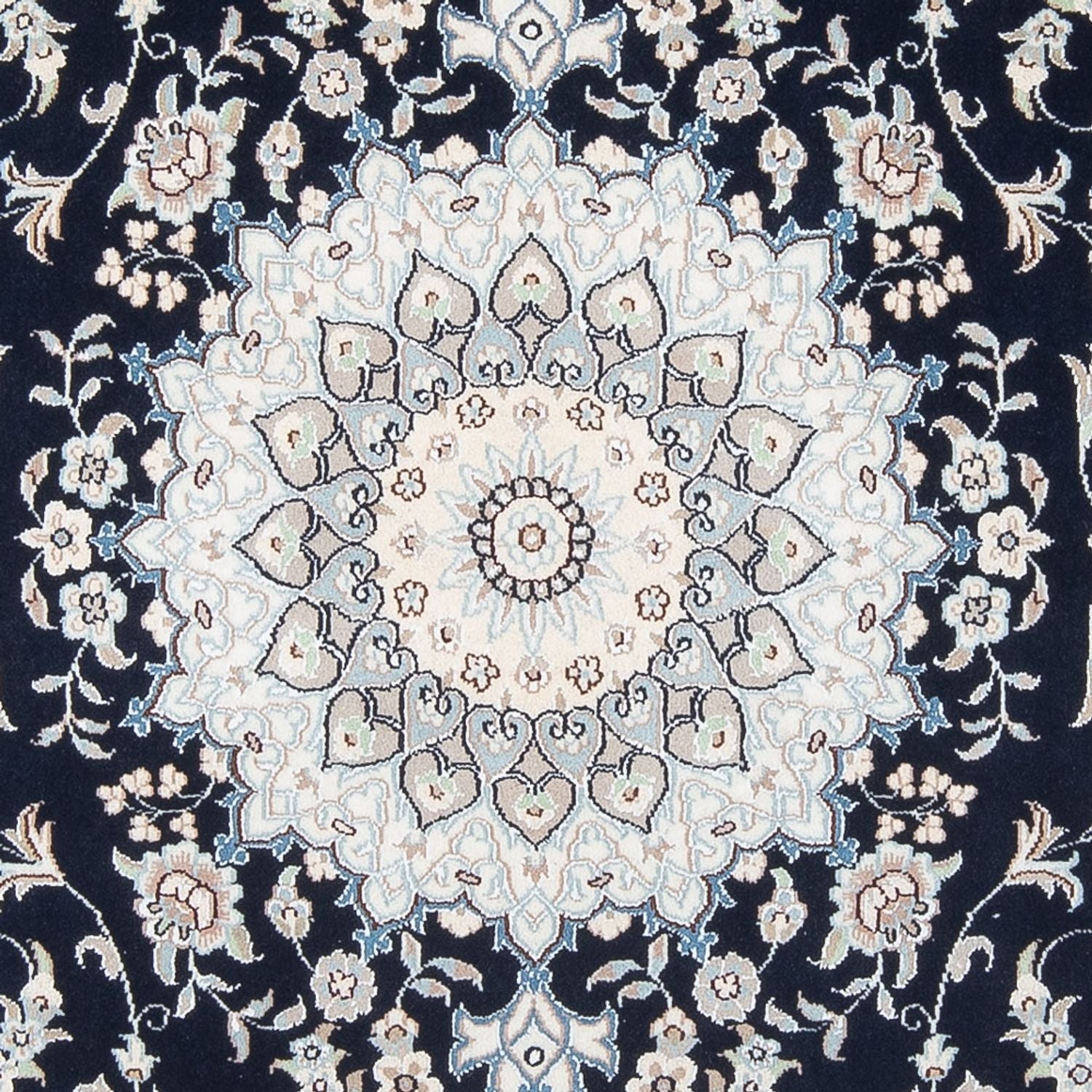 Tapis persan - Nain - Premium - 196 x 150 cm - bleu foncé