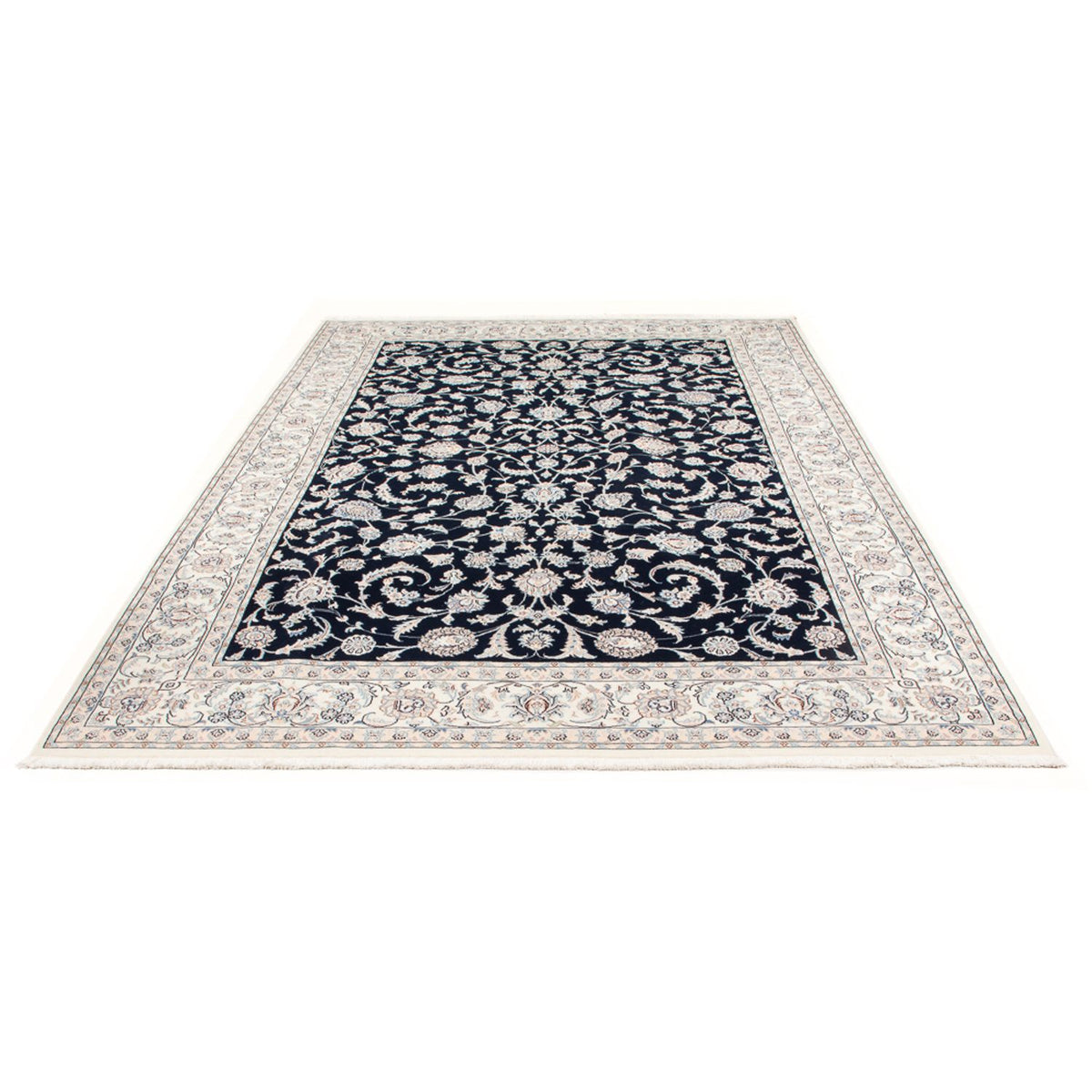 Tapis persan - Nain - Premium - 294 x 198 cm - bleu foncé